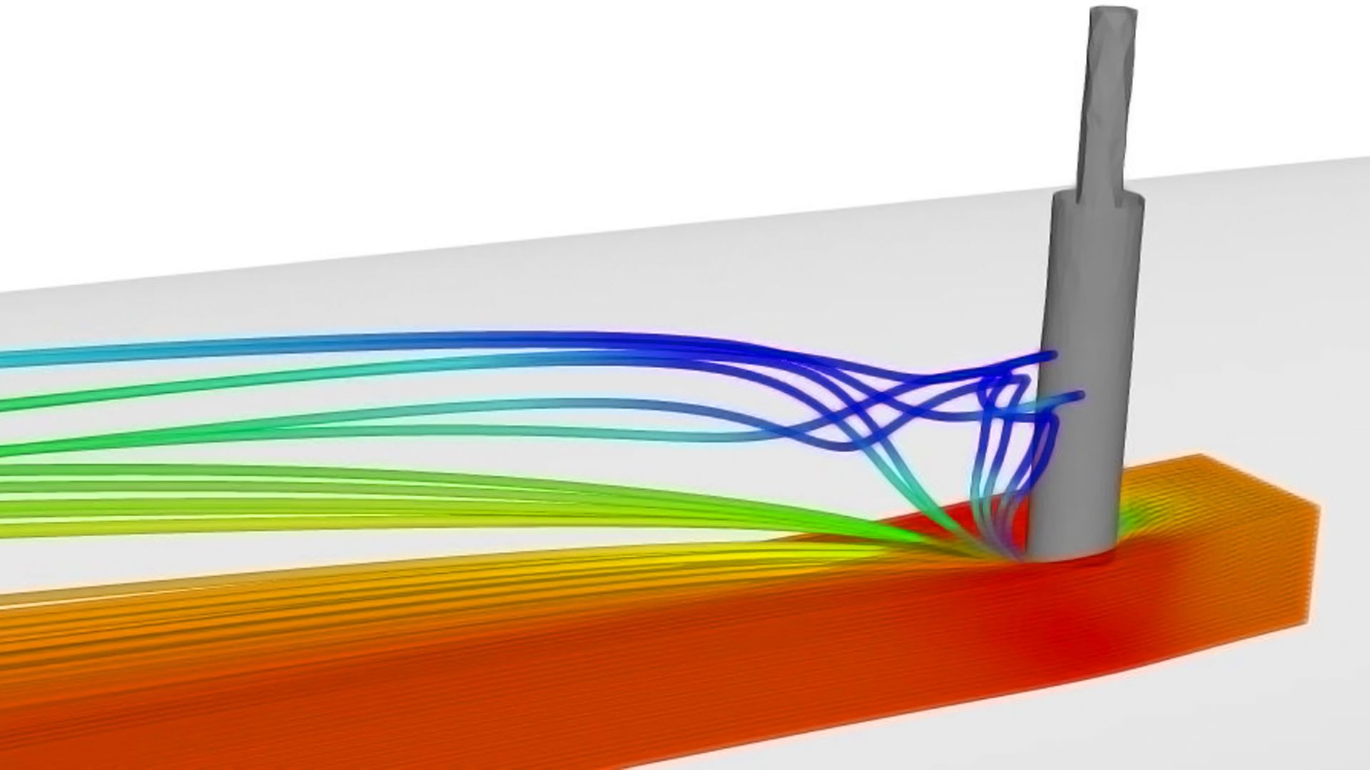 Computational Fluid Dynamics model (heat map of liquid flow)