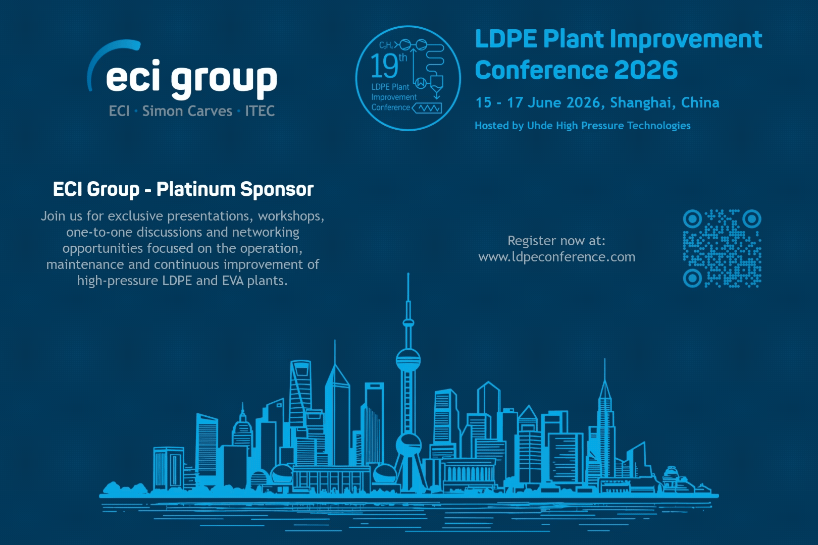 Graphic announcing ECI Group sponsorship of LDPE PIC 2026